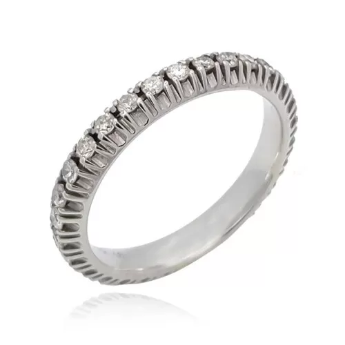 Aliança Ouro Branco E Diamantes