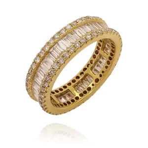 Aliança Ouro 18K E Diamantes