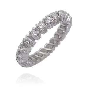 Aliança Ouro Branco E Diamantes