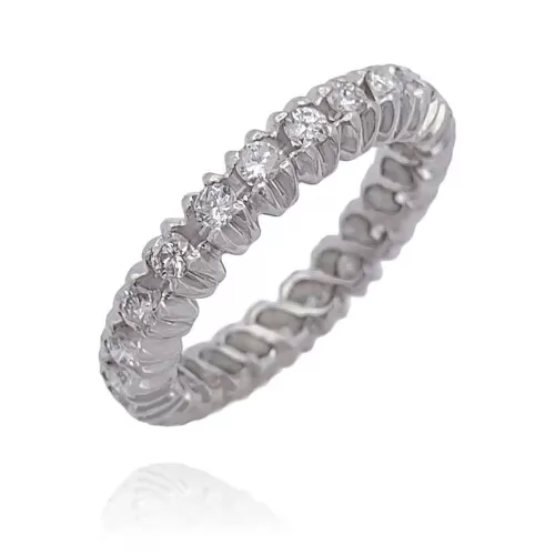 Aliança Ouro Branco E Diamantes