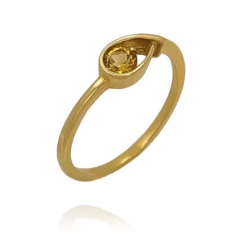 Anel Ouro 18K E Citrino