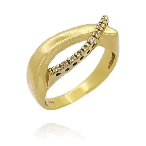 Anel Ouro 18K E Diamantes