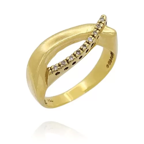 Anel Ouro 18K E Diamantes