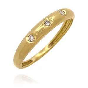 Anel Ouro 18K E Diamantes