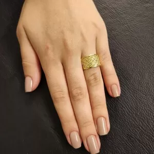 Anel Ouro 18K E Diamantes