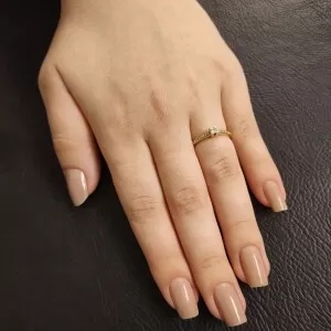 Anel Ouro 18K E Diamantes