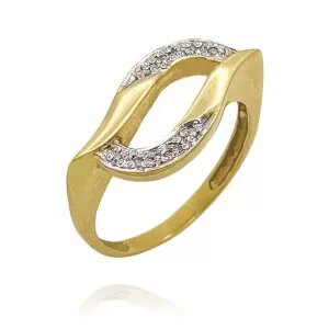 Anel Ouro 18K E Diamantes