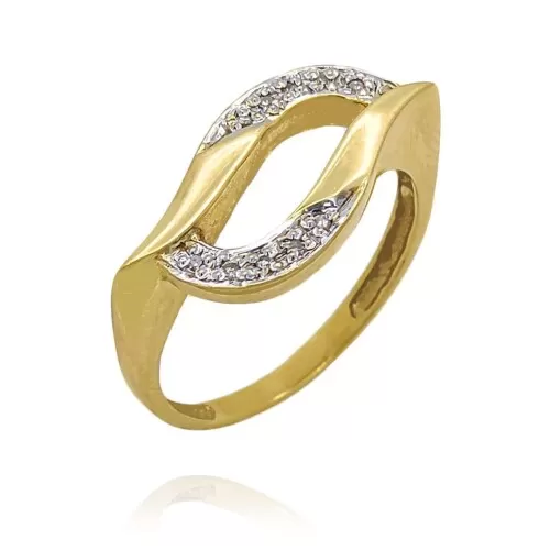 Anel Ouro 18K E Diamantes