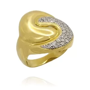 Anel Ouro 18K E Diamantes
