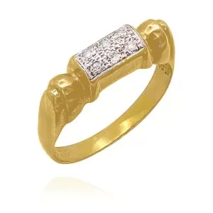 Anel Ouro 18K E Diamantes