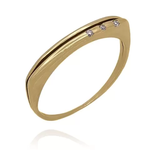 Anel Ouro 18K E Diamantes