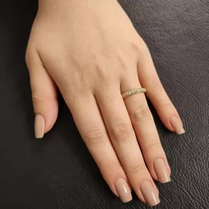 Anel Ouro 18K E Diamantes