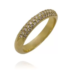 Anel Ouro 18K E Diamantes