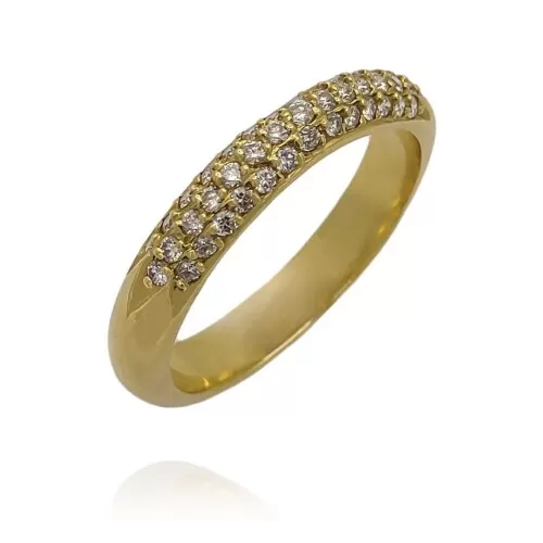 Anel Ouro 18K E Diamantes