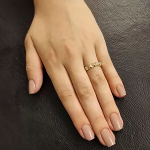 Anel Ouro 18K E Diamantes
