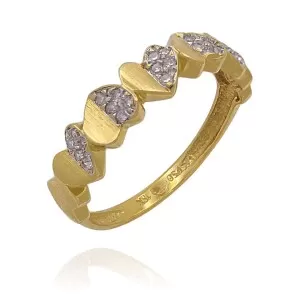 Anel Ouro 18K E Diamantes
