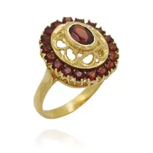 Anel Ouro 18K E Granadas