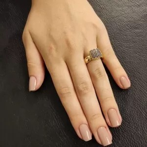 Anel Ouro 18K E Safiras