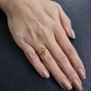 Anel Ouro 18K E Topázio