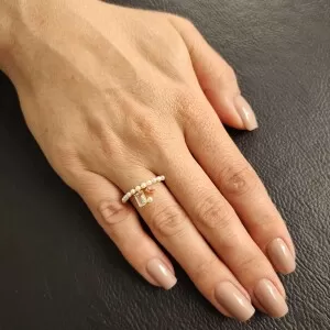 Anel Ouro 18K, Pérolas E Pedras Brasileiras
