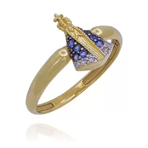 Anel Ouro 18K, Quartzos E Diamantes