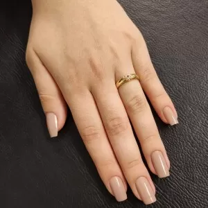 Anel Ouro 18K, Rubi E Diamantes