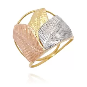 Anel Ouro 18K Três Cores