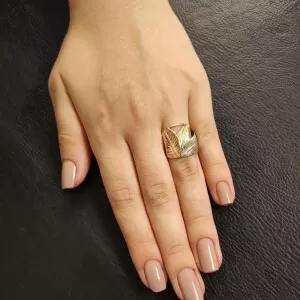 Anel Ouro 18K Três Cores