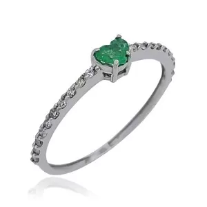 Anel Ouro Branco, Esmeralda E Diamantes