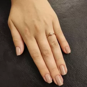 Anel Ouro Rosé E Diamantes