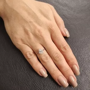 Anel Ouro branco, Turmalina Paraíba E Diamantes