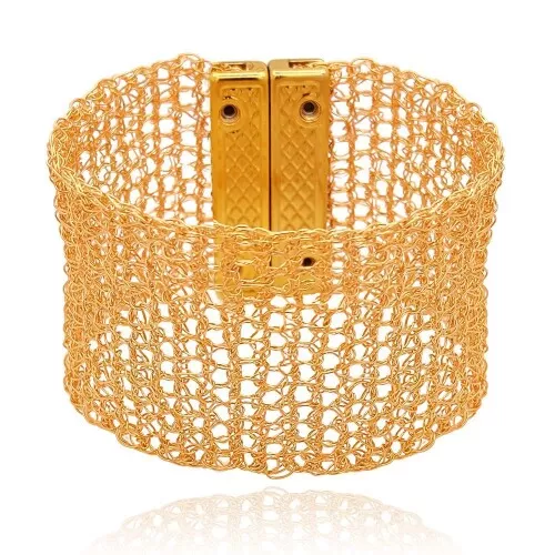 Bracelete Fio Metálico Banho Ouro 18K