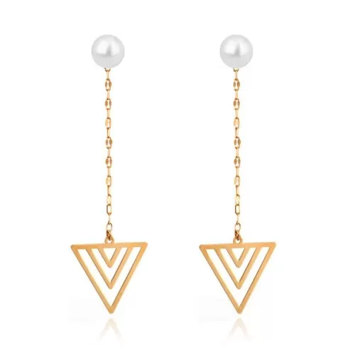 Brincos Em Ouro 18K E Pérolas