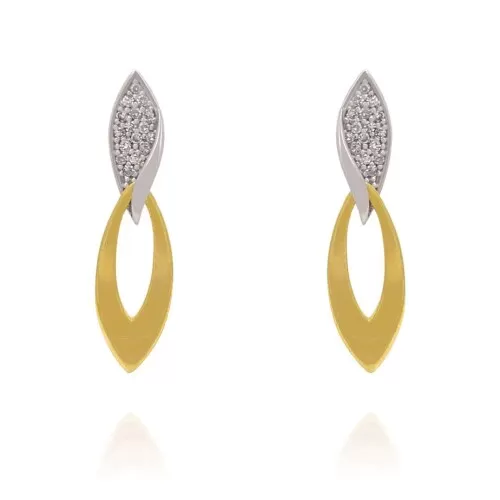 Brincos Ouro 18K E Diamantes
