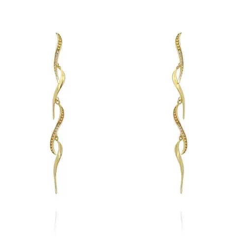 Brincos Ouro 18K E Diamantes