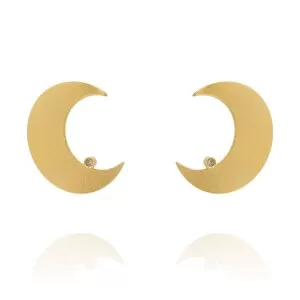 Brincos Ouro 18K E Diamantes