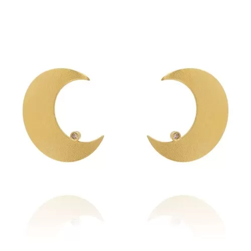 Brincos Ouro 18K E Diamantes