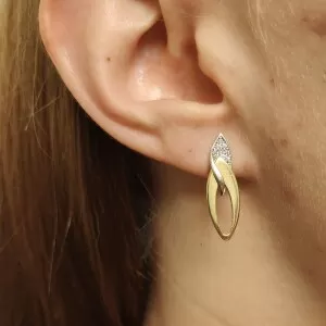 Brincos Ouro 18K E Diamantes