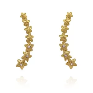 Brincos Ouro 18K E Diamantes