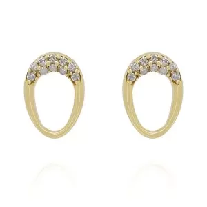 Brincos Ouro 18K E Diamantes