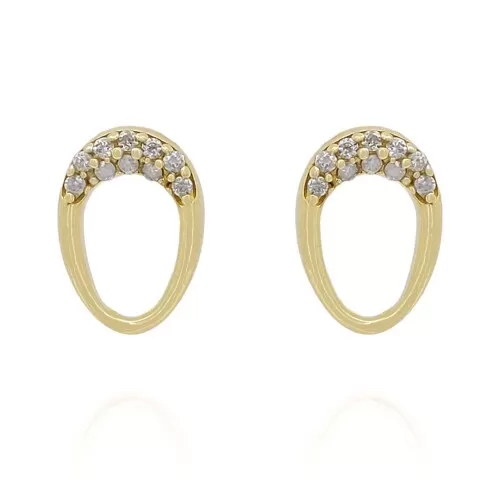 Brincos Ouro 18K E Diamantes