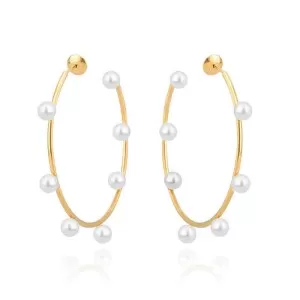 Brincos Ouro 18K E Pérolas