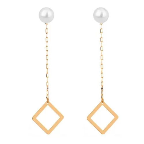 Brincos Ouro 18K E Pérolas