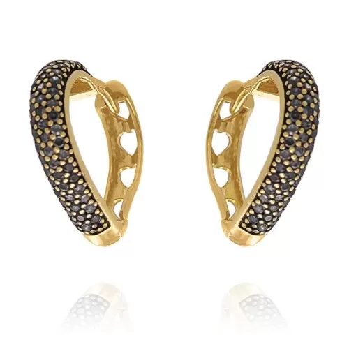 Brincos Ouro 18K E Quartzos