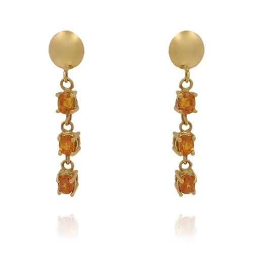 Brincos Ouro 18K E Safiras