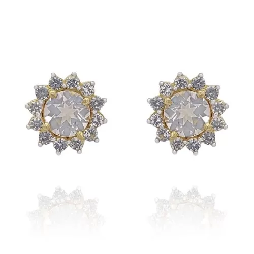 Brincos Ouro 18K, Morganitas E Safiras