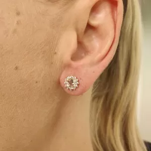 Brincos Ouro 18K, Morganitas E Safiras