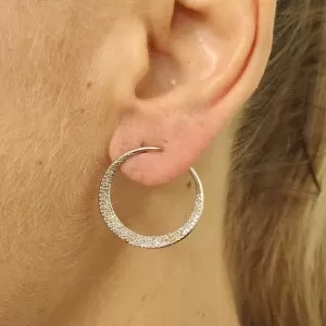 Brincos Ouro Branco E Diamantes