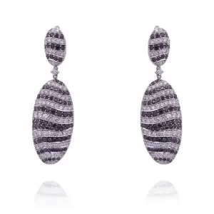 Brincos Ouro Branco E Diamantes