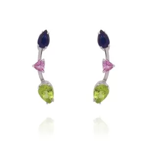 Brincos Ouro Branco, Safiras E Pedras Brasileiras